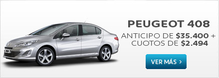 PEUGEOT 408 - ANTICIPO DE $35.400 + CUOTAS DE $2.494